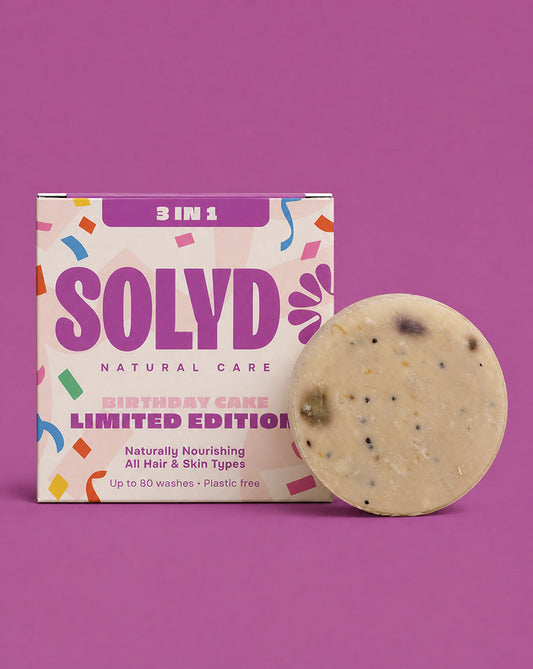 SOLYD 3-in-1 Birthday Cake Bar – Hair & Body | Limited Edition