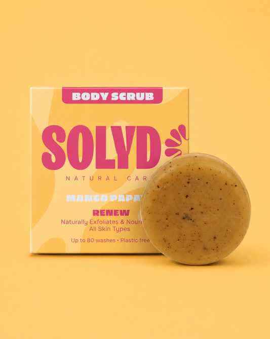 SOLYD Mango & Papaya Body Scrub Bar | Natural Body Care