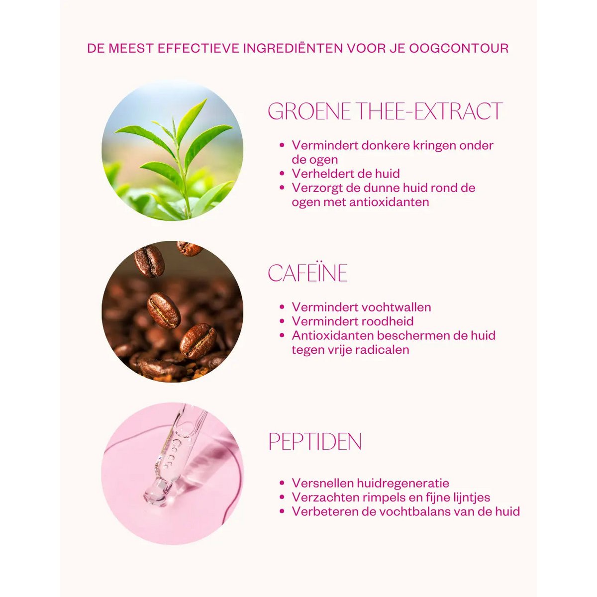 Natuurlijke Oogcreme - Green Tea & Peptide