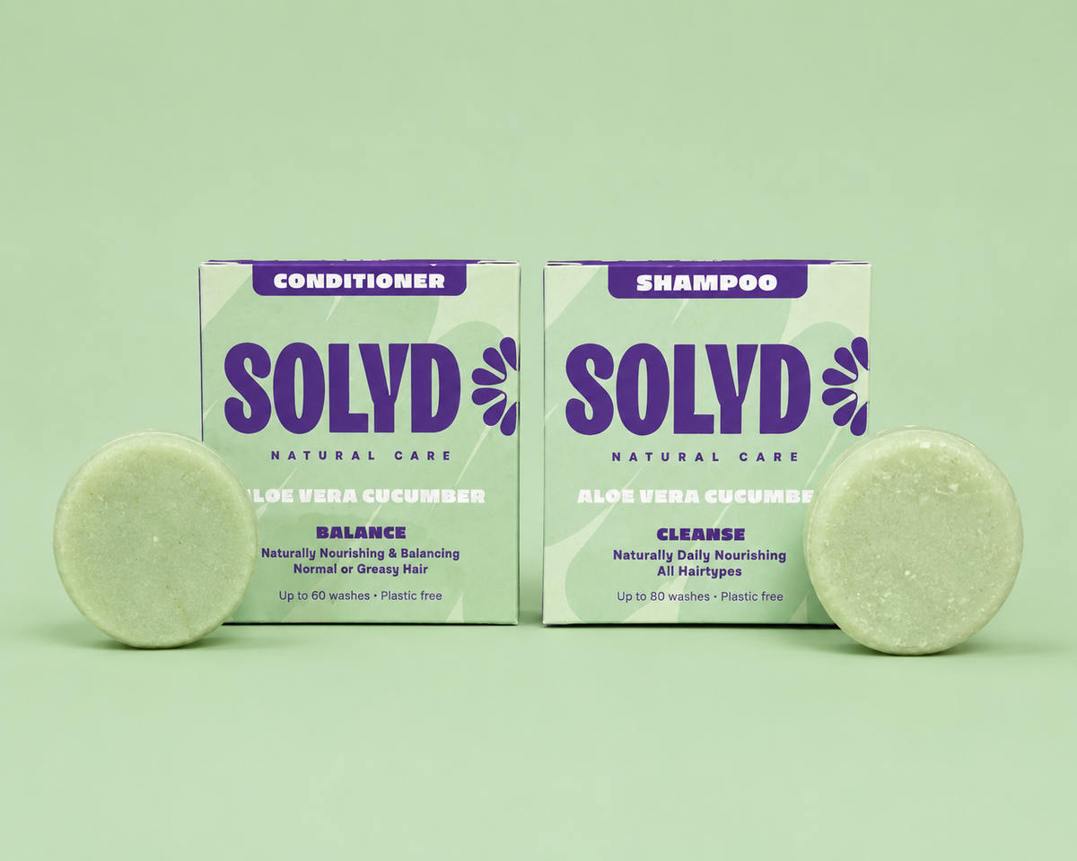 SOLYD Aloe Vera & Cucumber Shampoo + Conditioner Bar Set